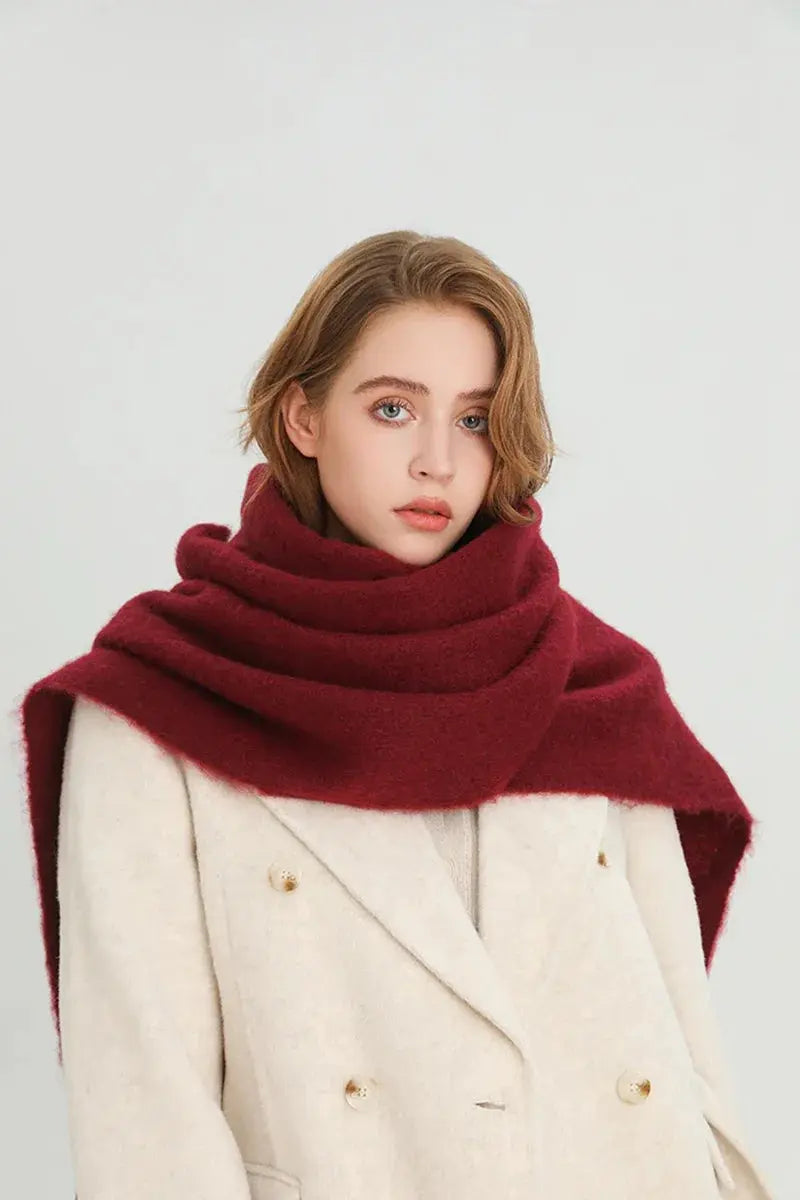 Winter Scarf for Women Cashmere Warm Solid Pashmina Blanket Wraps Female Thick Soft Bufanda Big Tassel Shawl Long Poncho Echarpe Novalie