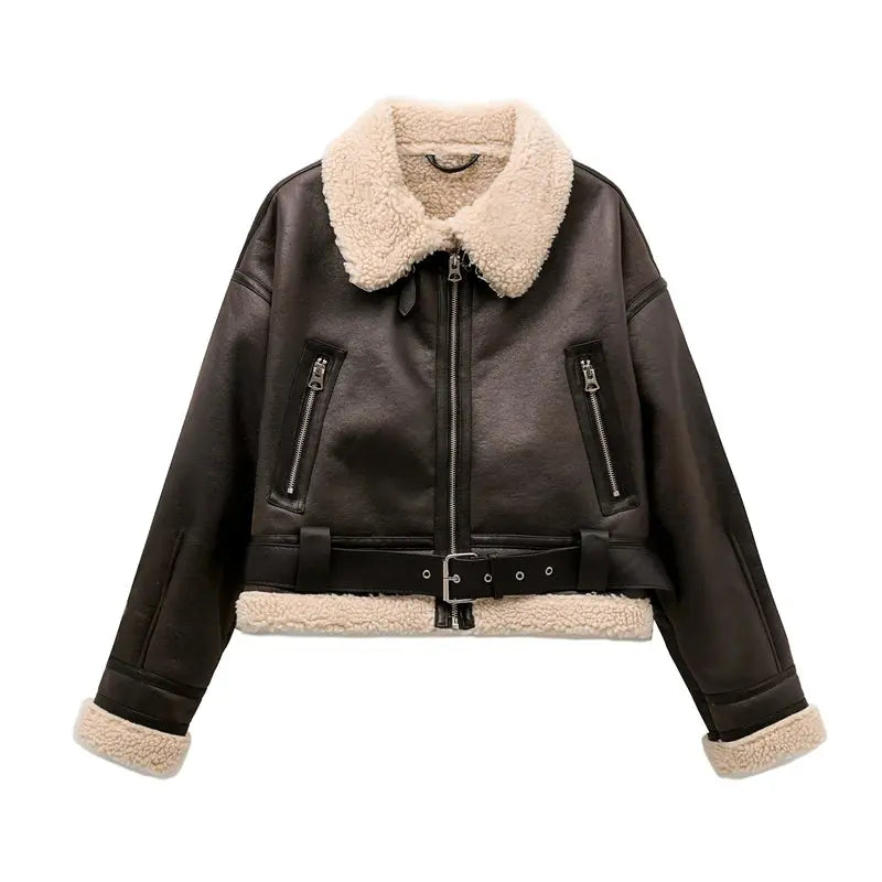 Women’s Warm Shearling Jacket Novalie