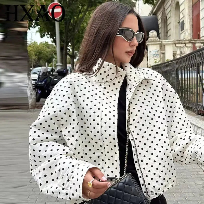 Women’s Polka Dot Bomber Jacket Novalie