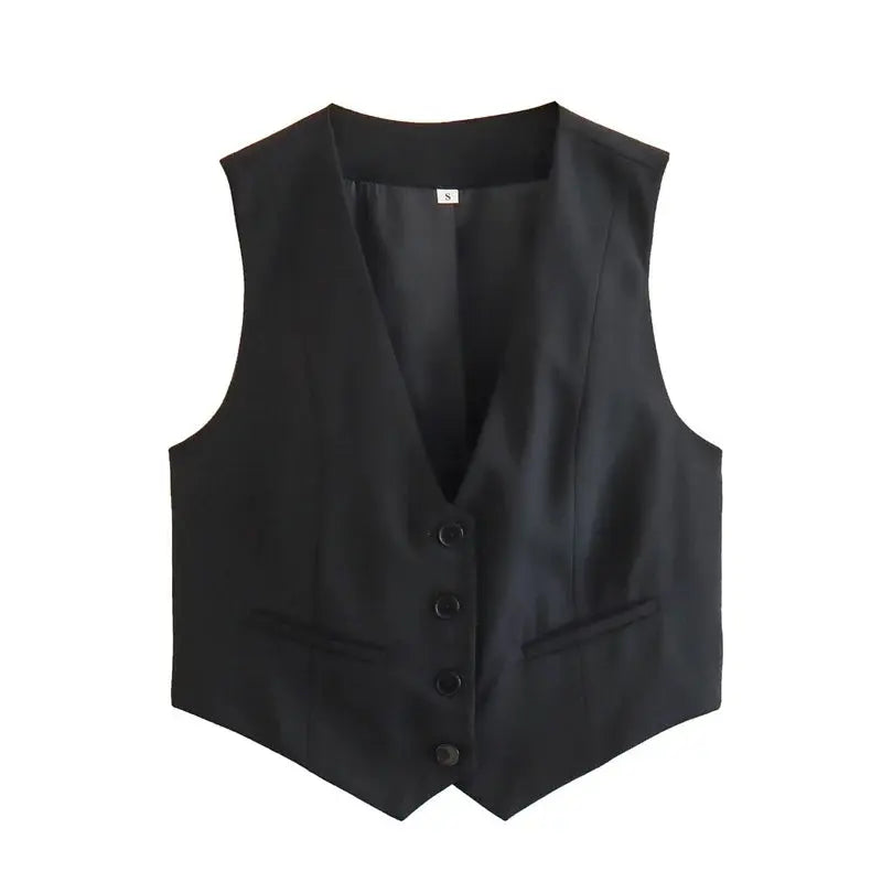 Tailored Cropped Vest Minha loja