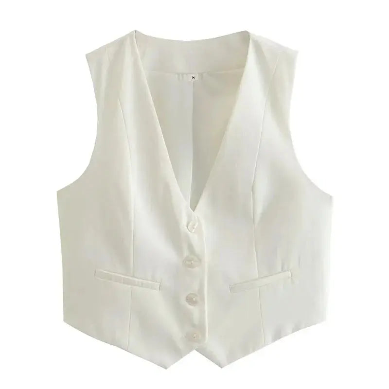 Tailored Cropped Vest Minha loja