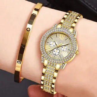 Women's watch Bella Luxe – Women’s Rhinestone Quartz Watch Minha loja