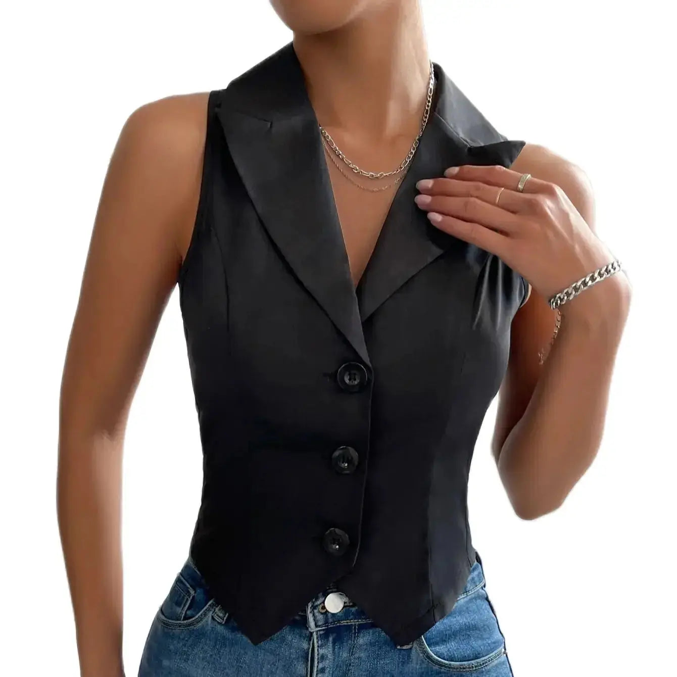 Women's Slim Casual Vest - Spring 2025 Fashion. Minha loja