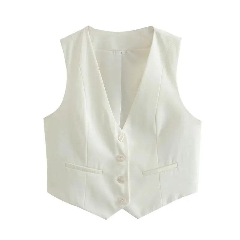 Tailored Cropped Vest Minha loja