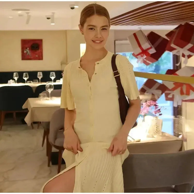 Women’s Short Sleeve Knitted Dress Novalie