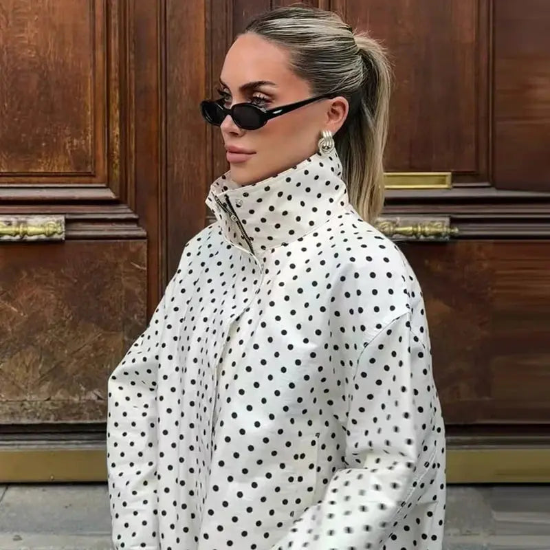 Women’s Polka Dot Bomber Jacket Novalie