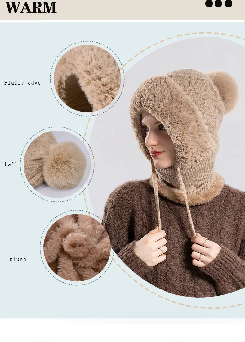 Winter Knitted Balaclava for Women Novalie