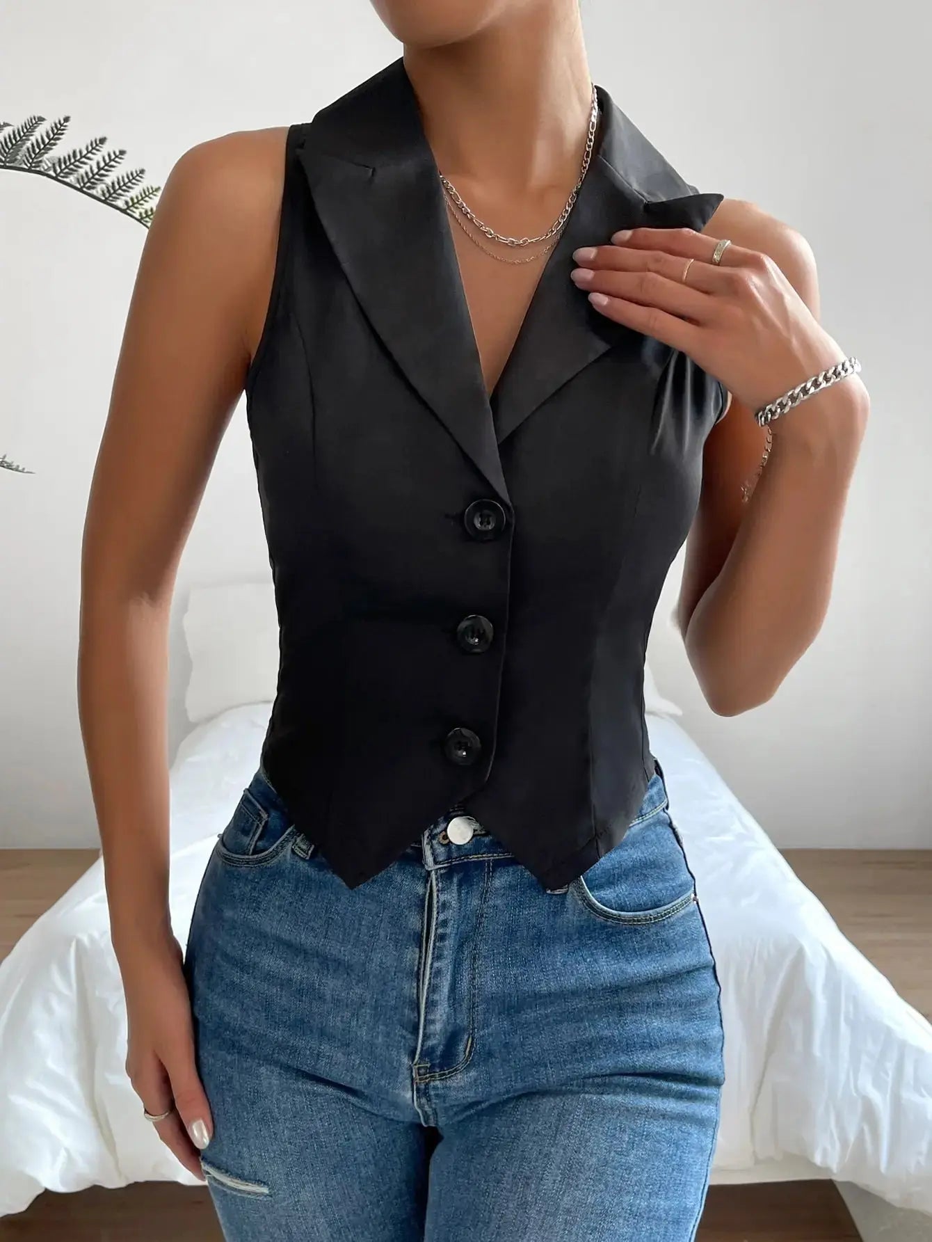 Women's Slim Casual Vest - Spring 2025 Fashion. Minha loja
