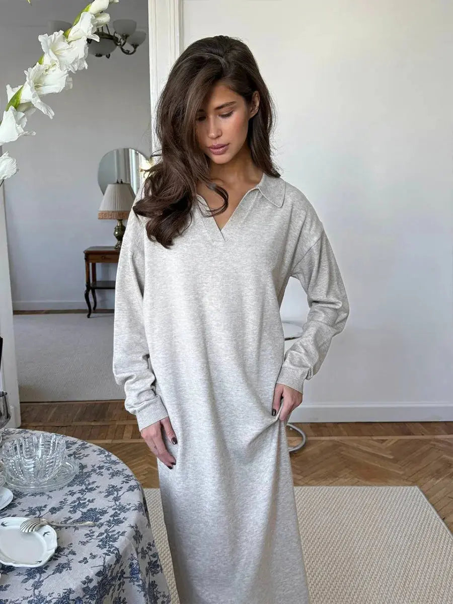 Women’s Polo Neck Knit Sweater Dress Novalie