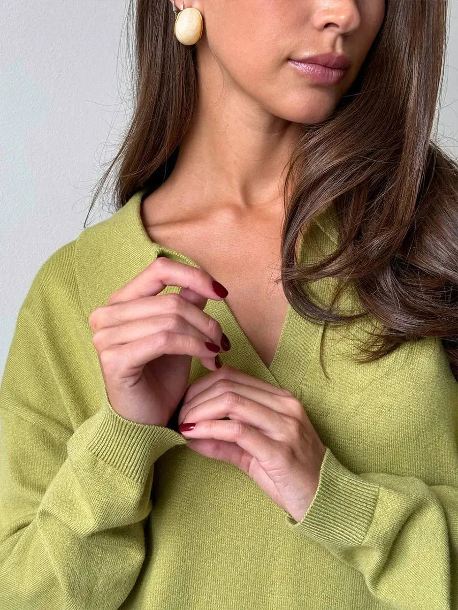 Women’s Polo Neck Knit Sweater Dress Novalie