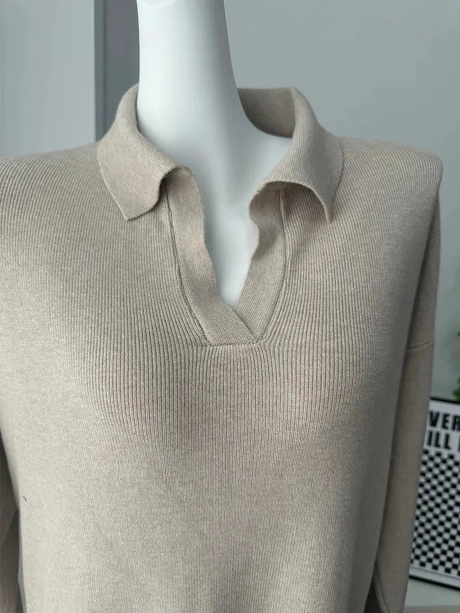 Women’s Polo Neck Knit Sweater Dress Novalie