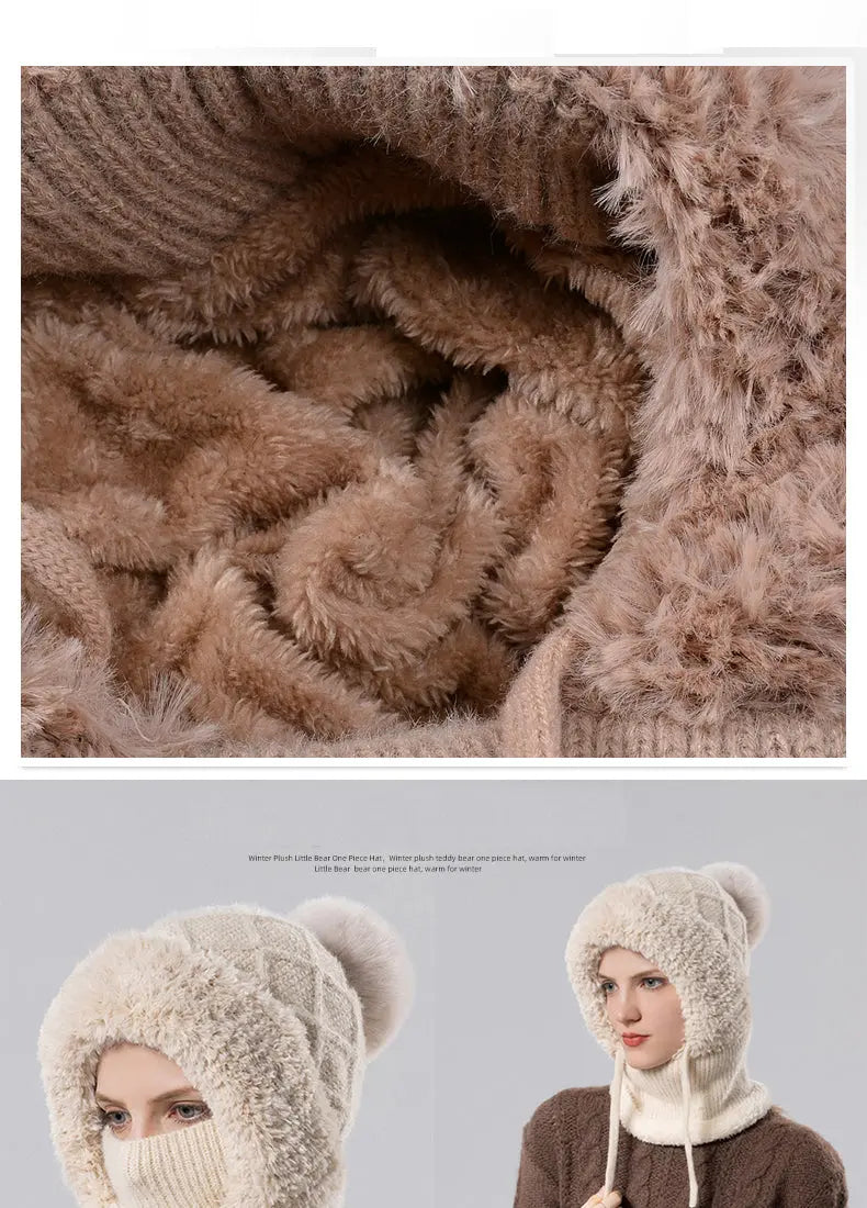 Winter Knitted Balaclava for Women Novalie