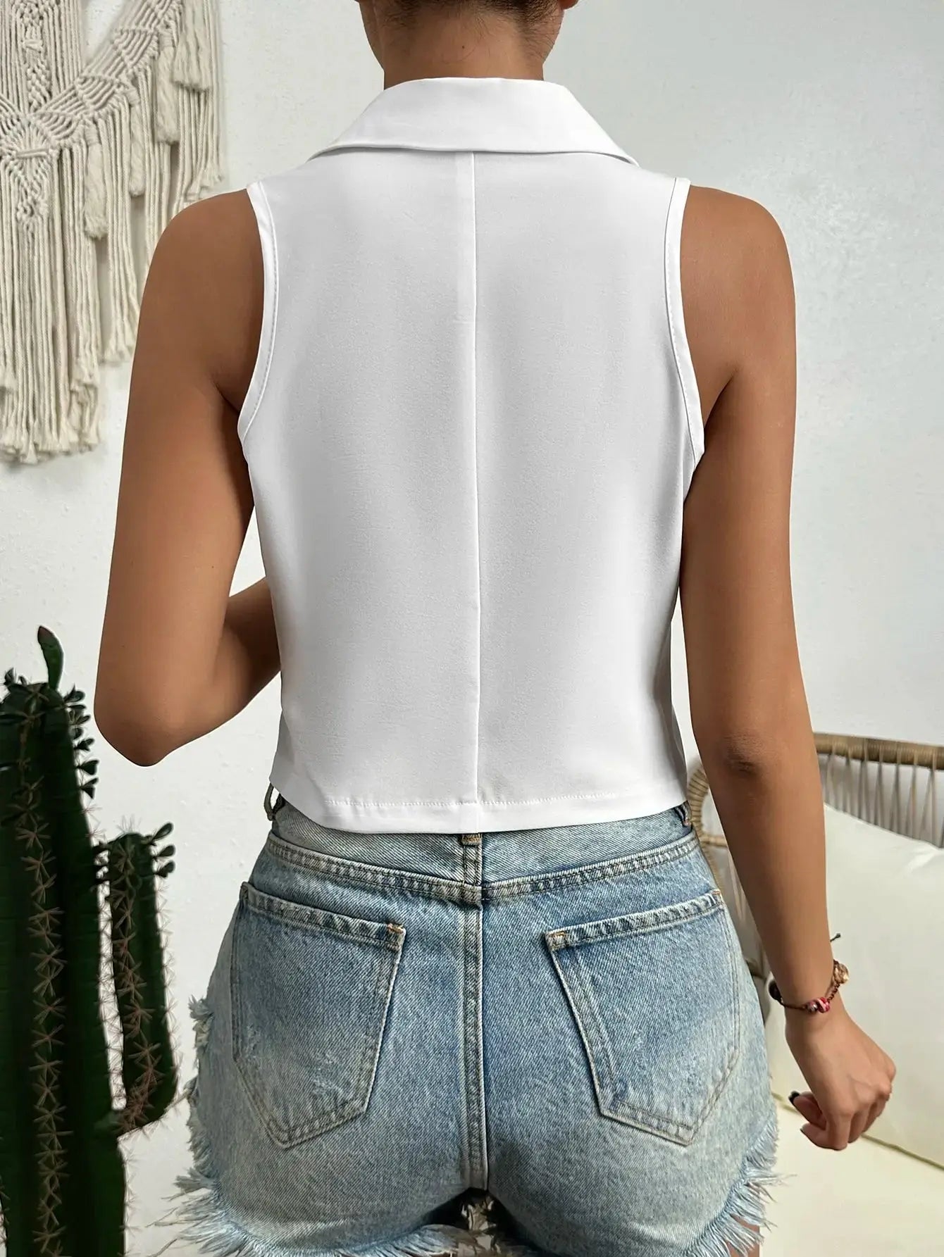 Women's Slim Casual Vest - Spring 2025 Fashion. Minha loja