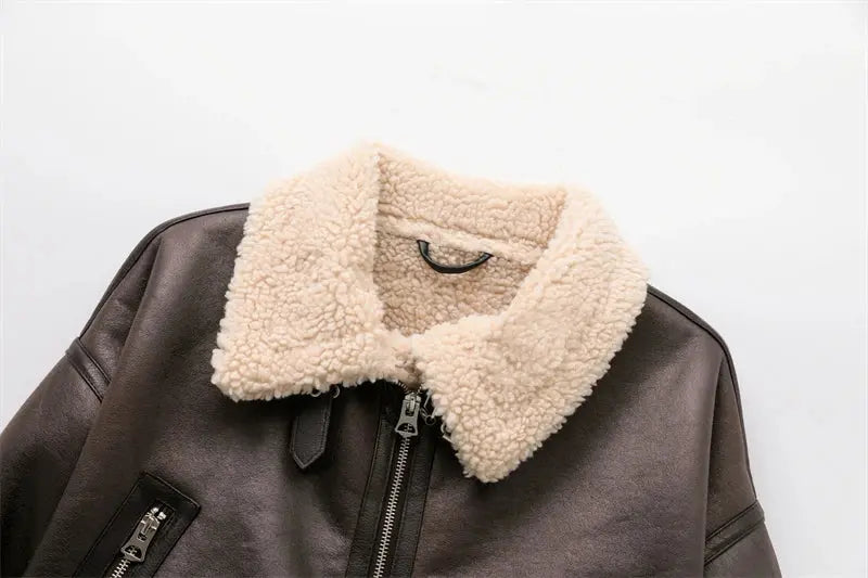 Women’s Warm Shearling Jacket Novalie