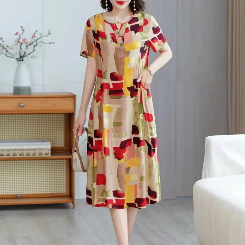 Loose Midi Dress with Pockets Novalie