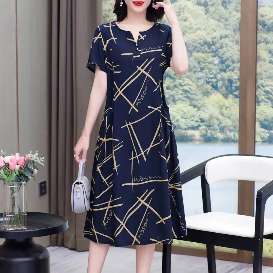 Loose Midi Dress with Pockets Novalie